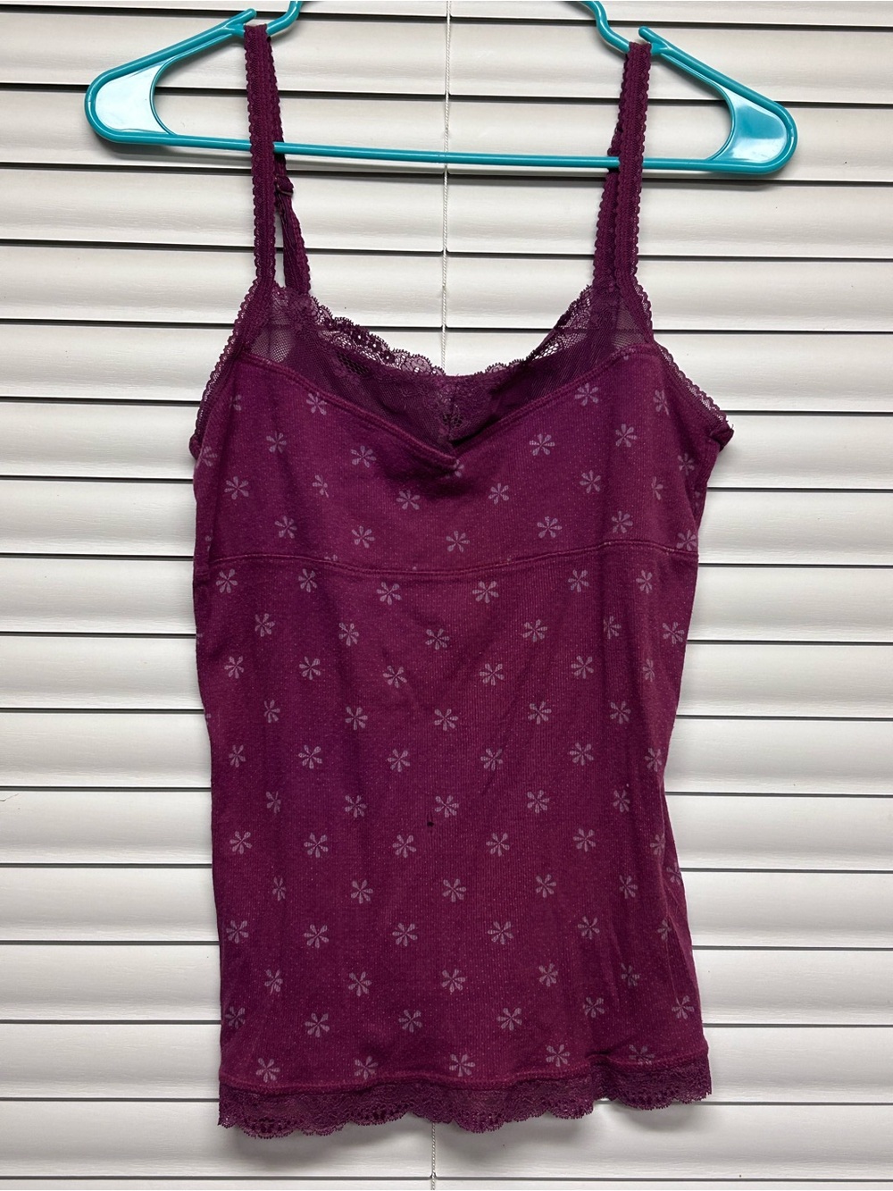 Old Navy Plum Floral Lace-Trim Cami